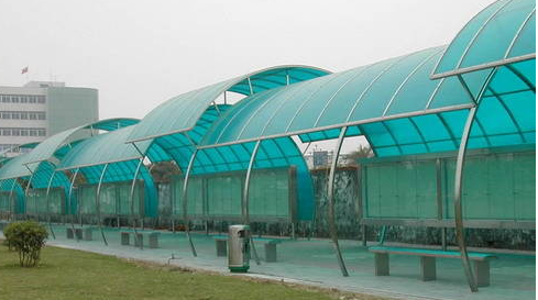 河南阳光板车棚走廊