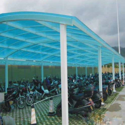 PC阳光板车棚主要施工工艺